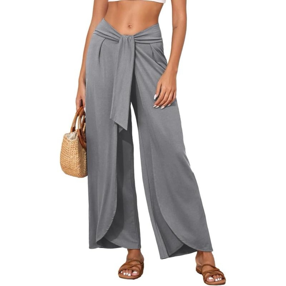 Boho Gray Wide Leg stretch Pants small